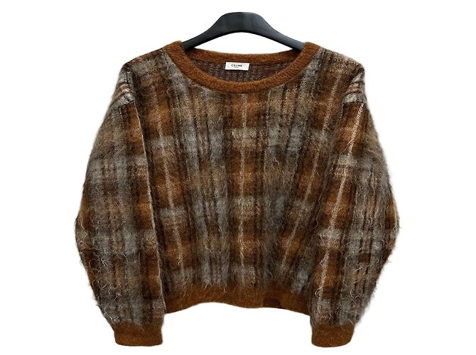 Céline Pull oversize en mohair brossé Multicolore