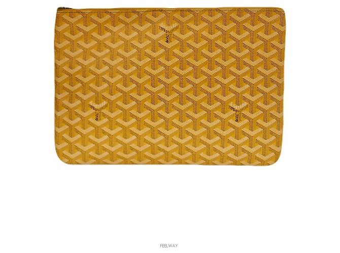 Goyard Sena Clutch Bag MM Yellow