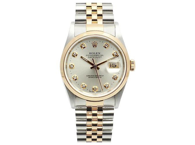 Rolex Datejust Silver Dial Men's Combination Watch Aftersetting Diamond Silvery