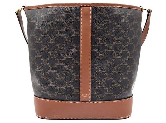 Céline Sac seau Triomphe Medium Marron