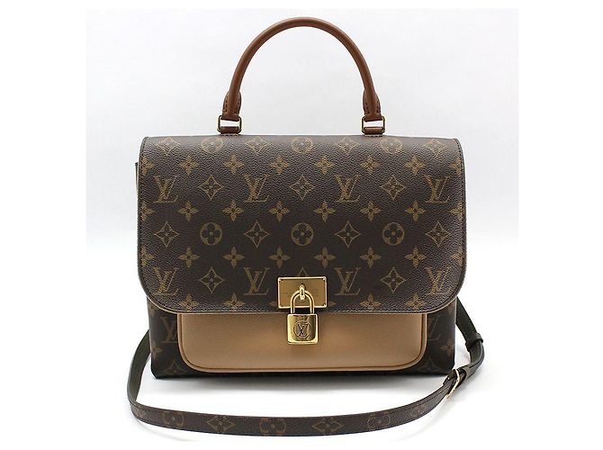 Louis Vuitton Monogram Sesame Marignan Shoulder Bag Brown
