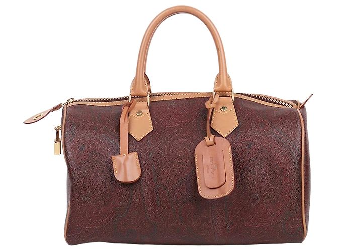Etro Sac cabas Boston Paisley Taille M Rouge