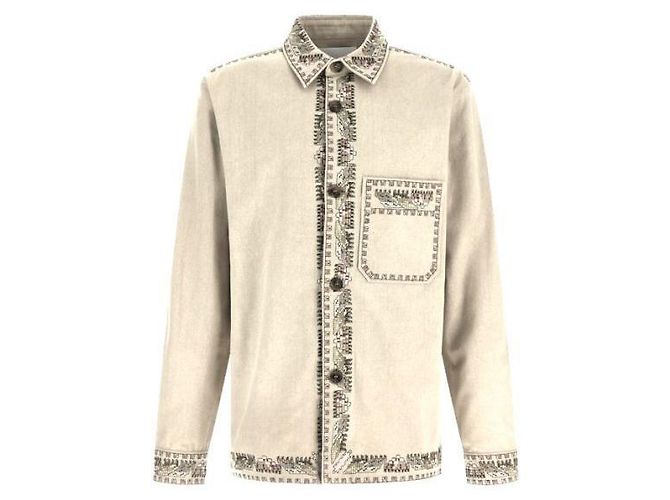 Isabel Marant Sobrecamisa de algodón bordado Blanco