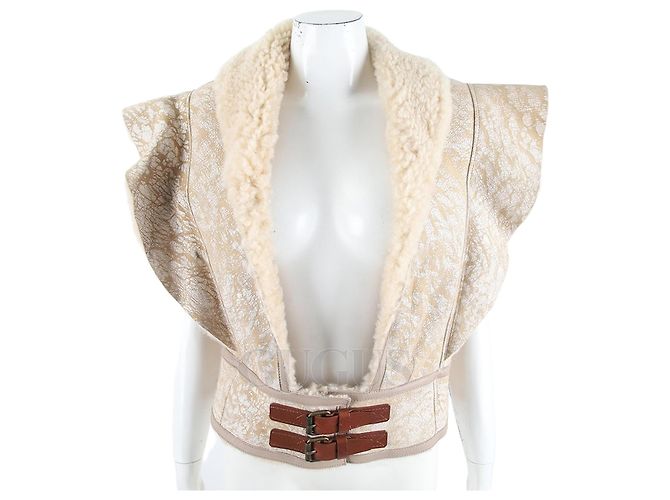 Isabel Marant Shearling-Weste Weiß 