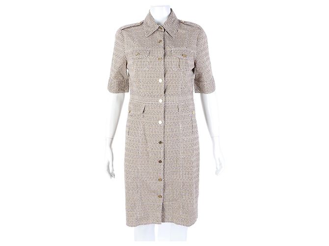 Abito a maniche corte Tory Burch Marrone