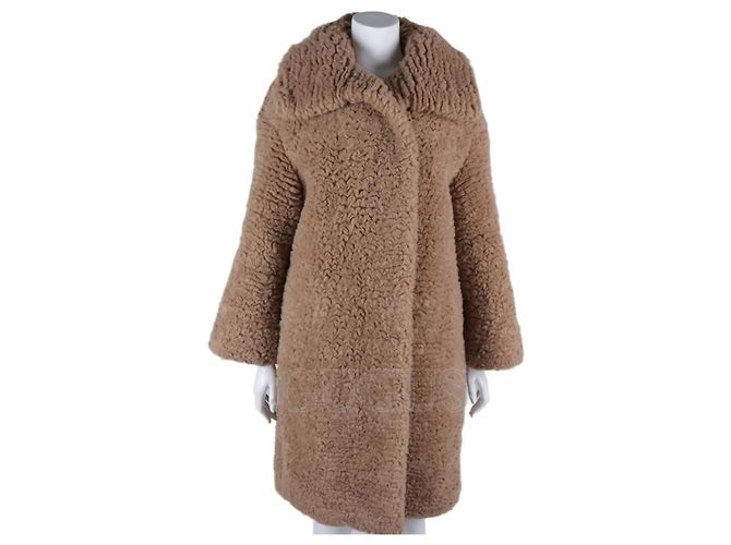 Hermès Camel Fur Coat Brown
