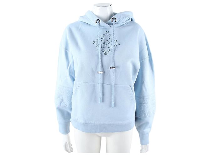 Chanel Kapuzenpullover mit langen Ärmeln Blau 