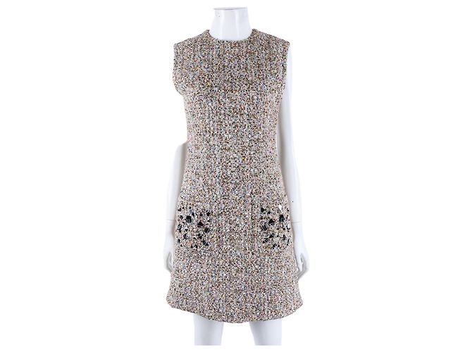 Louis Vuitton Vestido de tweed Multicolor