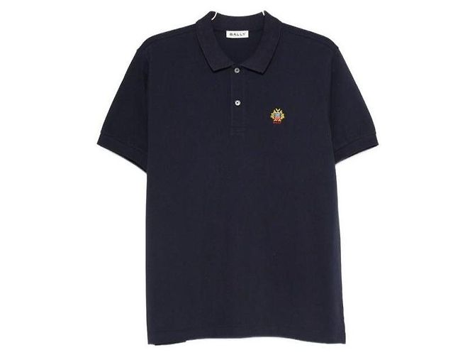 Bally T-Shirt mit kurzen Ärmeln und besticktem Logo-Patch Schwarz