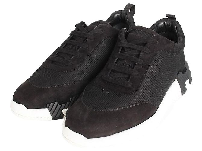 Hermès Baskets en daim Bouncing Black Noir 