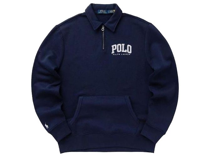 Ralph Lauren Regular Fit Half Zip Sweatshirt Blue