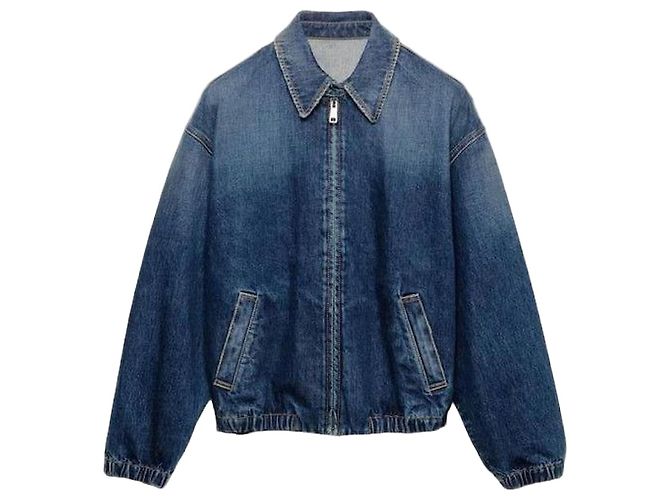 Prada Waschbare Jeansjacke in Blau