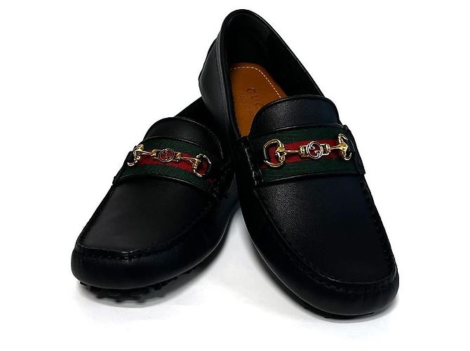 Gucci Mocassins de conduite Web Black Multicolore