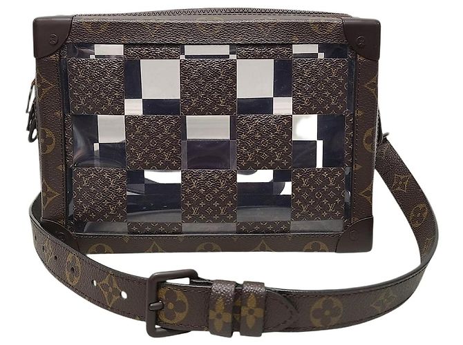 Louis Vuitton Bolsa Soft Trunk em PVC com padrão Monogram Damier Marrom