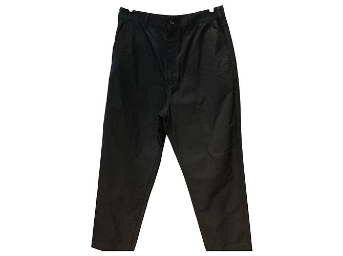 Comme Des Garcons Pantaloni ampi in cotone neri Nero