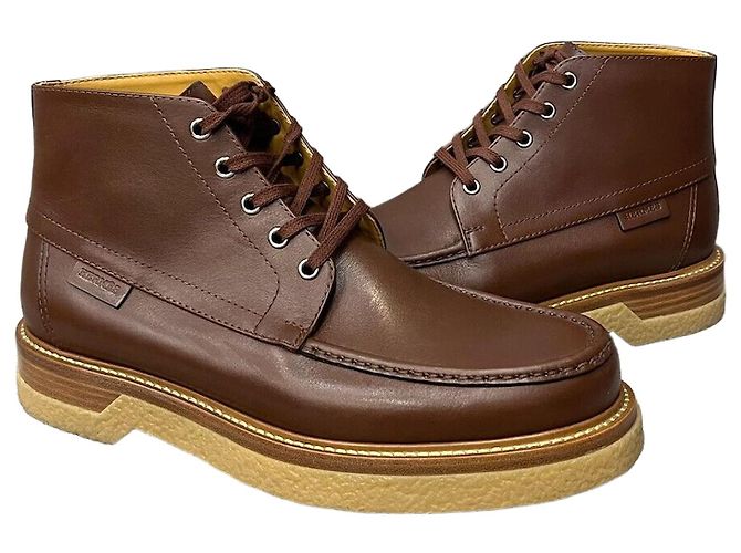 Hermès Denver Leather Ankle Boots Brown