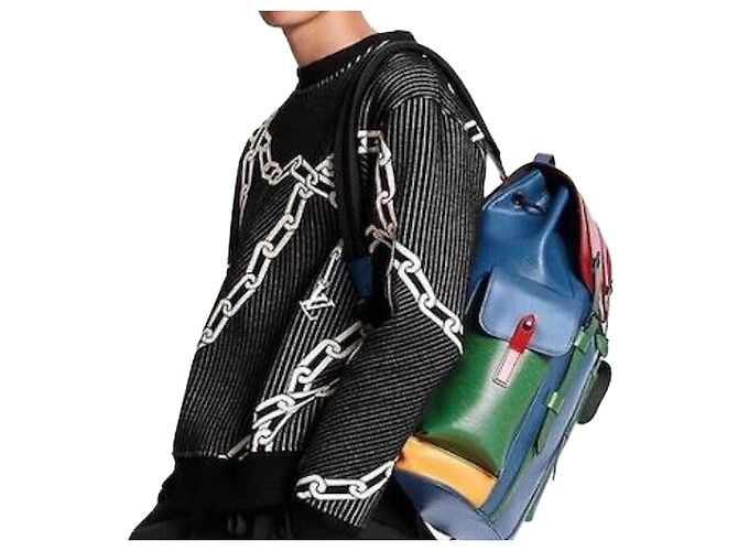 Louis Vuitton Sudadera de algodón Love Power Piece negra con pespunte de cadena Negro