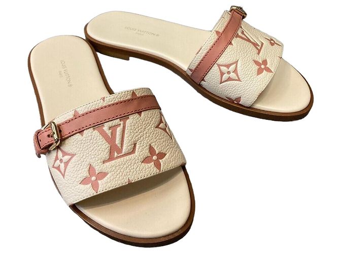 Louis Vuitton Monogram Sandal Slide Mule Pink