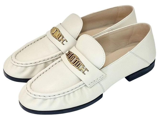 Tod's Leder-Loafer Weiß