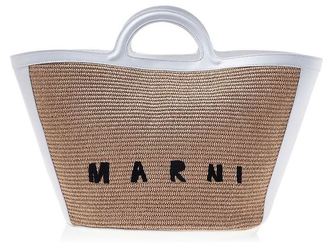 Marni Women's Logo Raffia Large Tote Bag