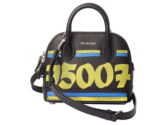 Balenciaga Bolsa transversal Graffiti Billtop Handle Preto