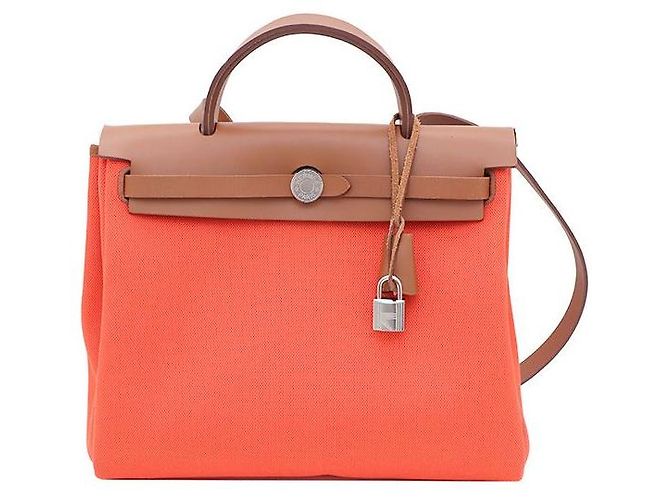 Hermès NOVA ZIP Herline Herbag PM Tote Bag e Shoulder Bag Laranja