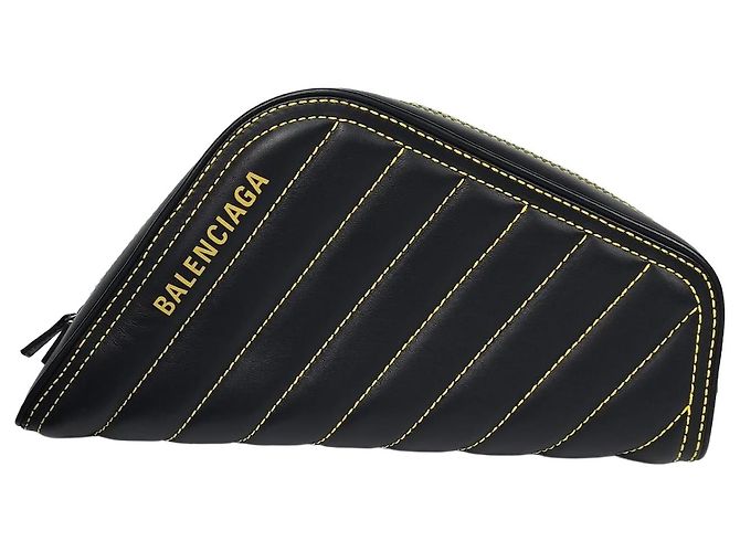 Balenciaga Clutch de couro acolchoado estilo Car Multicor