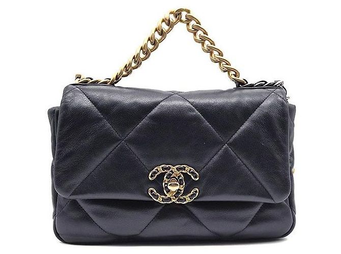Chanel 19 Chanel Bolsa de aba pequena Azul
