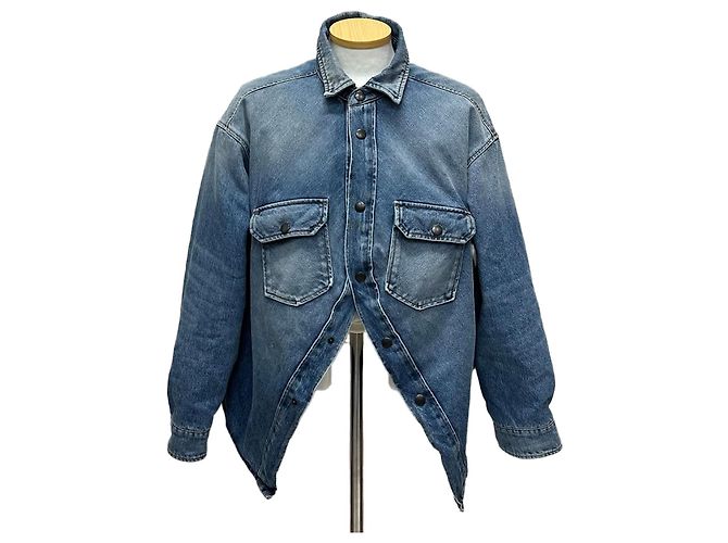 Balenciaga Swing Canadin Denim Jacke (Oversized für Damen) Blau