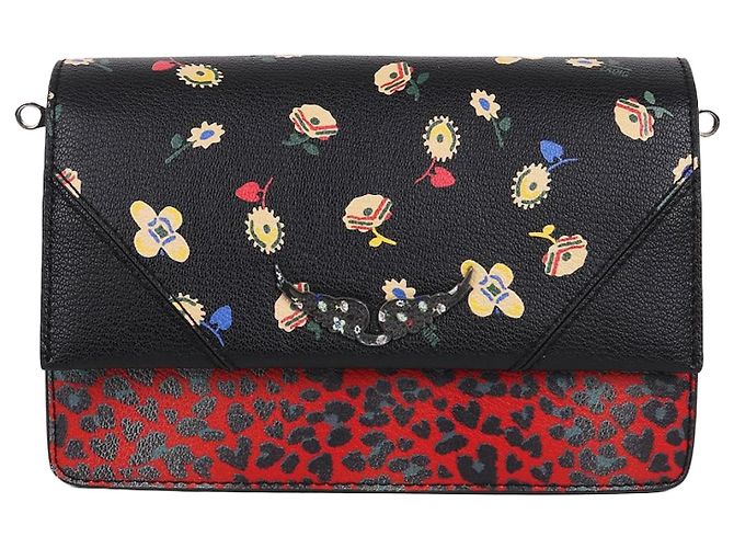 Zadig & Voltaire Black Multi Embroidered Shoulder Bag