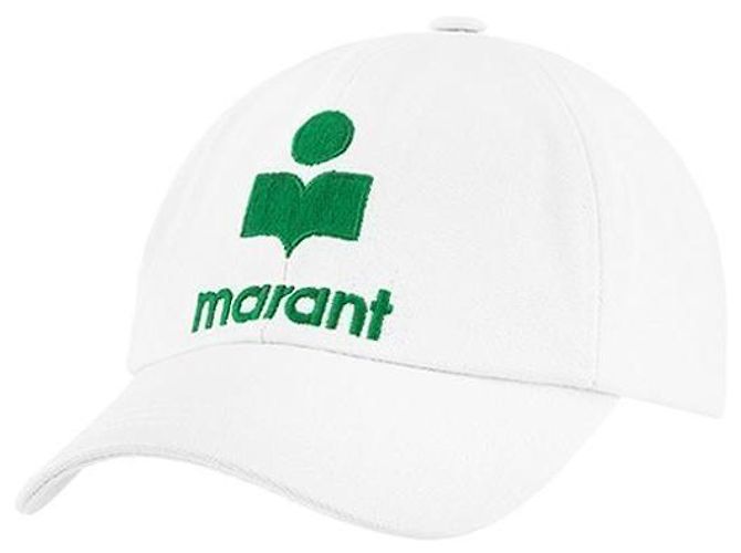 Isabel Marant Tyrone Logo bestickte Herrenkappe Grün