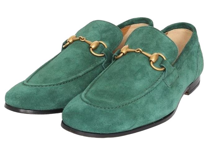 Gucci Loafer aus Wildleder Grün