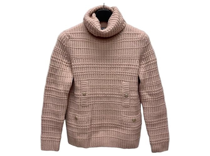 Chanel Pull en maille en cachemire Rouge