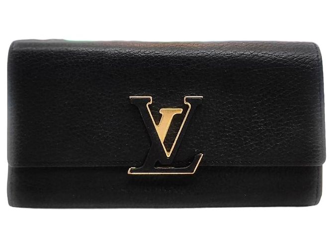 Louis Vuitton Taurillon Leather Wallet Black