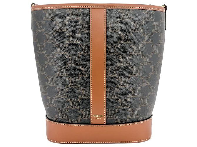 Céline Borsa a secchiello Triomphe Small Marrone 