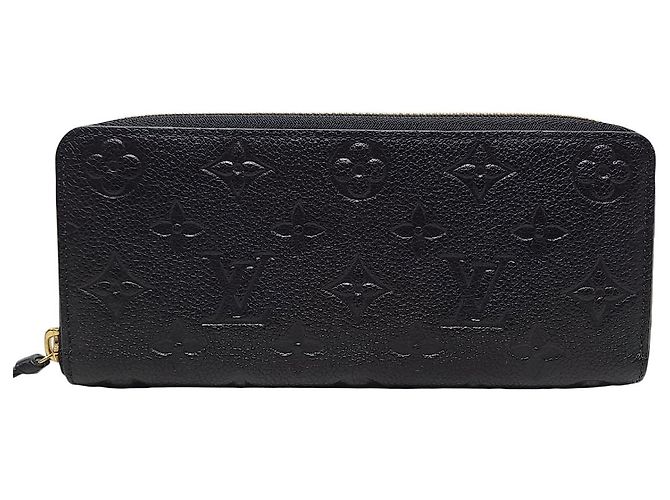 Louis Vuitton Black Monogram Empreinte Zip Wallet