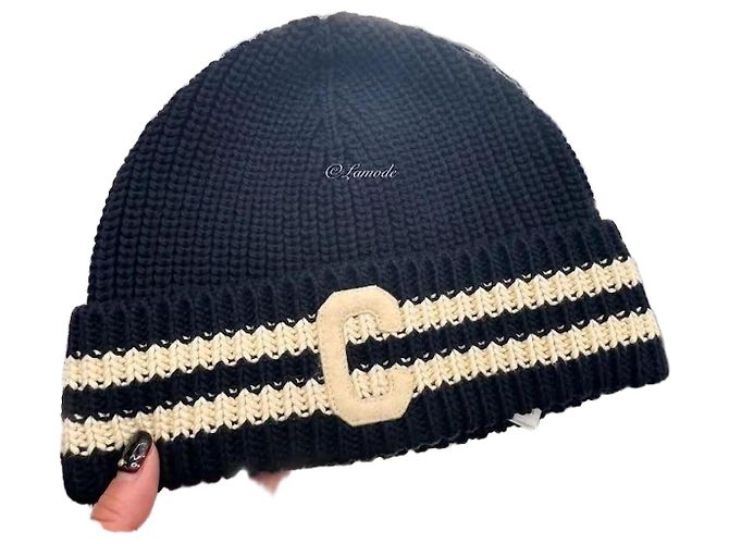 Céline Gorro Initial Algodón Navy Ecru Multicolor