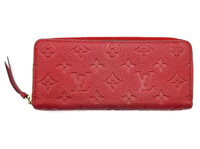 Louis Vuitton Empreinte Clemence Wallet Red