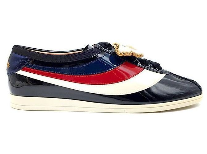 Gucci Baskets parachute en cuir verni Multicolore