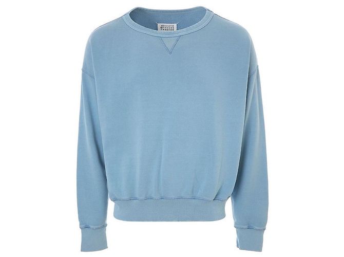 Maison Martin Margiela Sweatshirt aus Bio-Baumwolle Blau