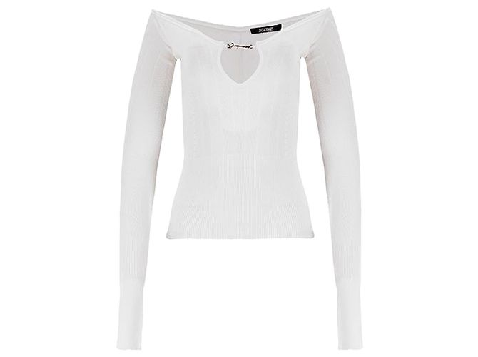 Jacquemus Strick Le Haute Logo Charm Damen Silber