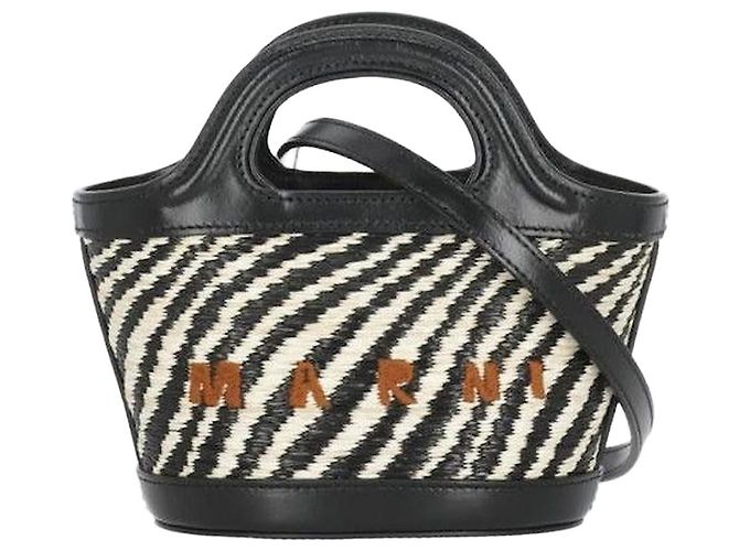 Marni Micro bolso Tropicalia con efecto de rafia ondulada