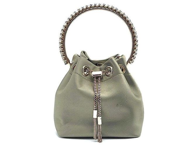 Jimmy Choo Mini borsa a secchiello Bongbong Marrone
