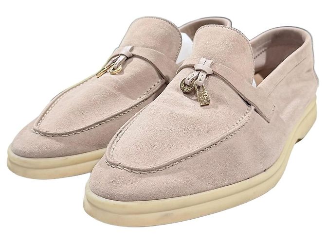 Loro Piana Mocassins en daim beige Summer Charm Work