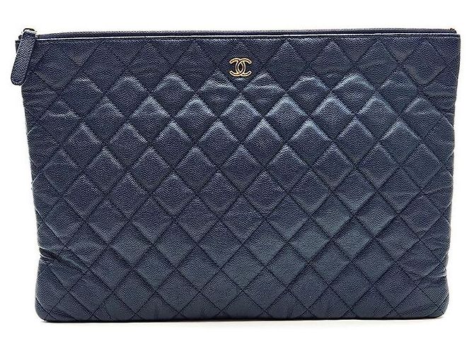 Chanel Caviar Clutch Large Schwarz