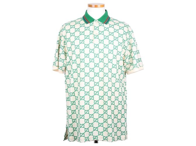 Gucci Polo-Shirt mit besticktem Logo Grün