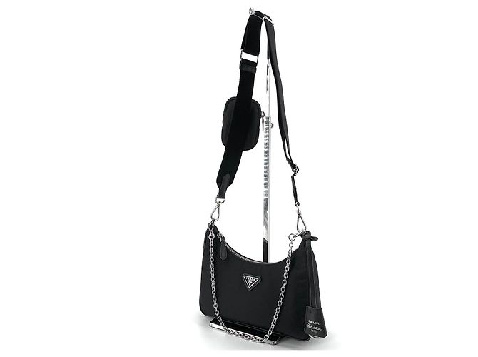 Prada Borsa Hobo Multi Reedition Nero