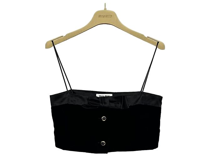 Miu Miu Velvet Top Silber 