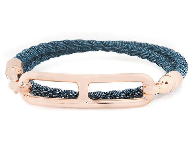 Hermès Pulsera Double Tour Lollis para Mujer Denim Multicolor 