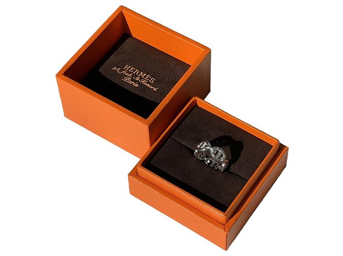 Hermès Chaine d'Ancre Sandal Ring Silver Multiple colors